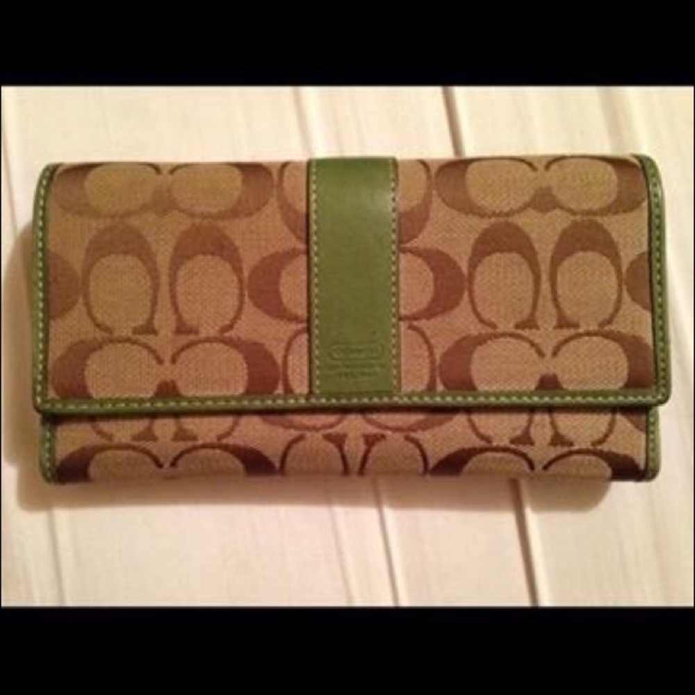 Coach leather bifold wallet